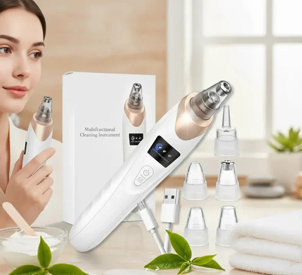 Professional Blackhead Remover Vacuum – Deep Cleansing Pore Cleaner | 5 Heads Acne Suction Device for Face Care